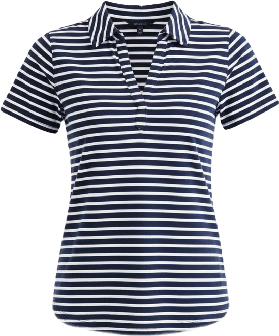 Women's Striped Short-Sleeve Polo Shirt, Macy's Exclusive