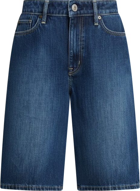 Women's Denim Wide-Leg Bermuda Shorts