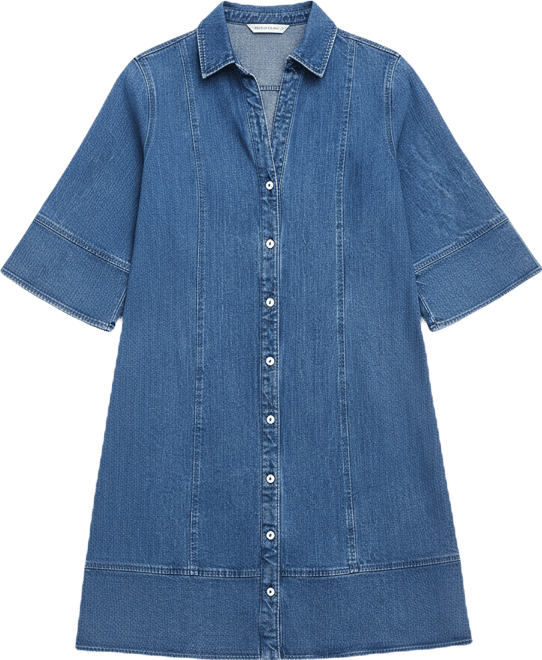 karen kane denim dress Karen Kane Embroidered Maxi Dress, S, Denim