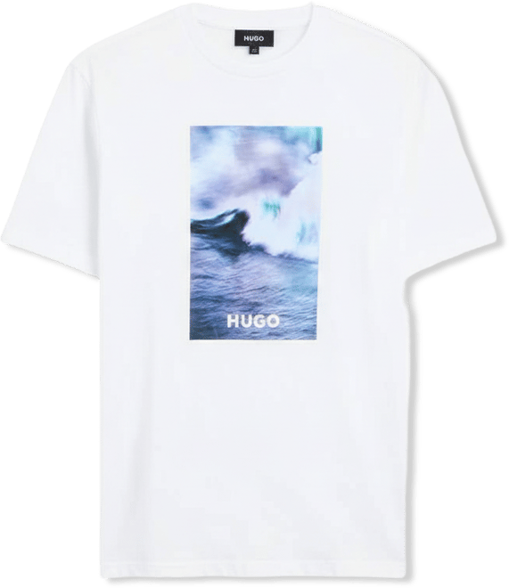 Hugo by  Men's Wave Applique T-Shirt