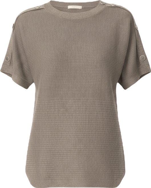 Women's Vertical Rib Sweater Knit T-Shirt