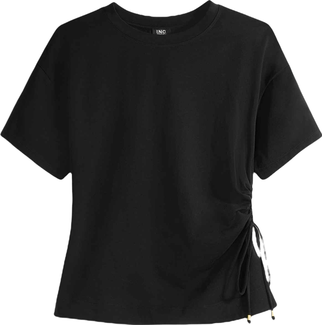 Women's Short Sleeve Side Tie T-Shirt, Macy's Exclusive