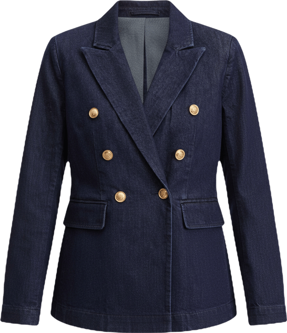 Women's Double-Breasted Denim Blazer, Macy's Exclusive
