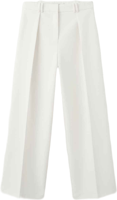 Women's Wide-Leg Mid-Rise Pleated Pants