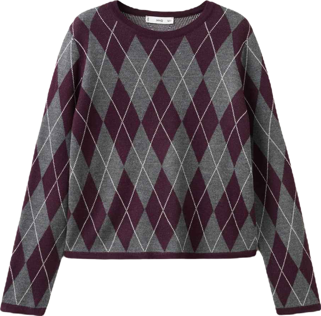 Women's Argyle Knit Sweater