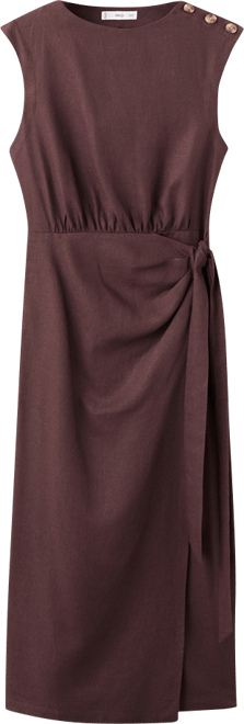 Women's Linen Wrap Dress