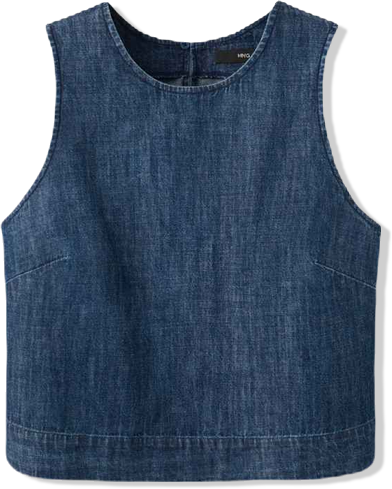 Women's Under Seam Detail Denim Top