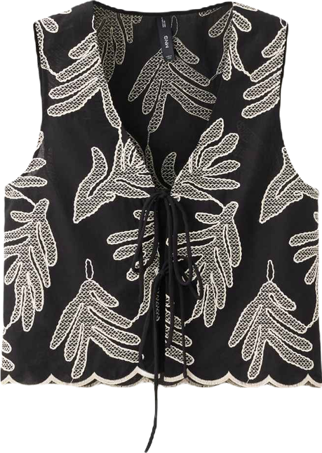 Women's Bows Embroidered Vest