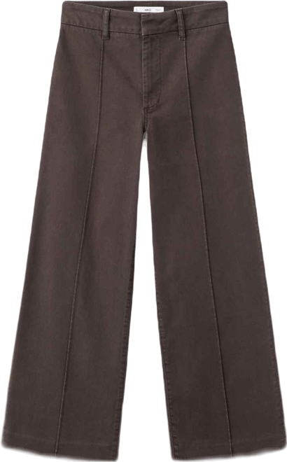 Women's Seam High-Waisted Wide-Leg Jeans