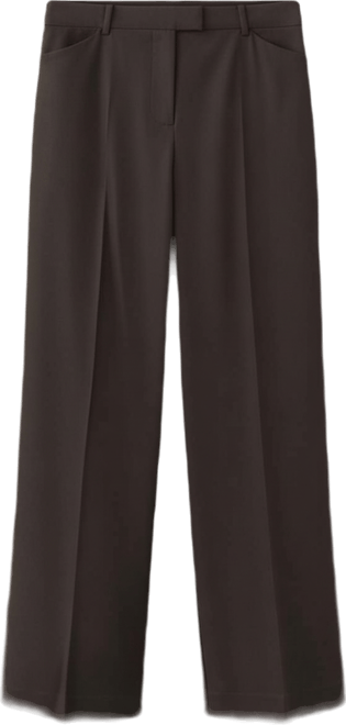 Women's Wide-Leg Mid-Rise Pleated Pants
