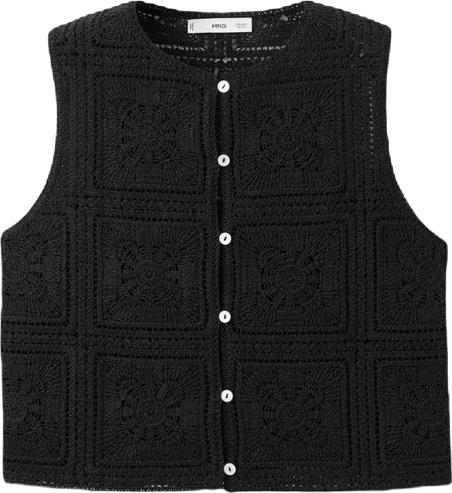 Women's Buttons Crochet Top