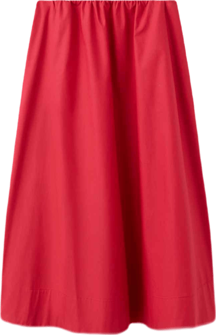 Women's Pleated Midi Cotton Skirts