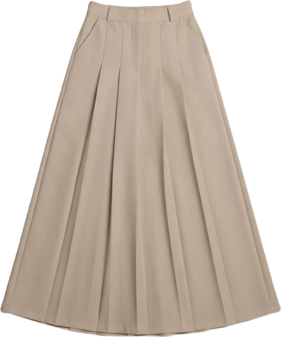 Women's A-line Pleated Maxi Skirt