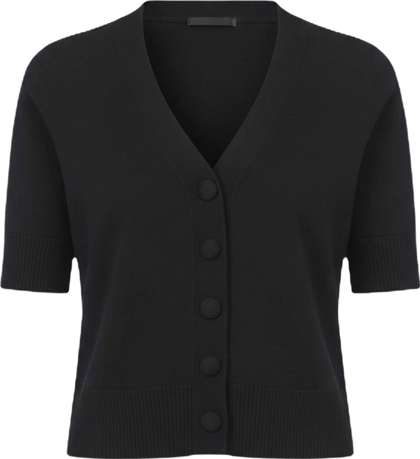 Women's V-Neck Short-Sleeve Cardigan