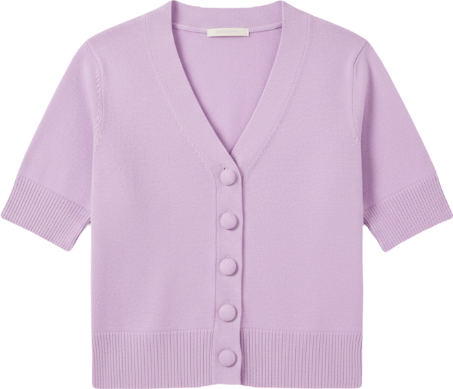 Women's V-Neck Short-Sleeve Cardigan