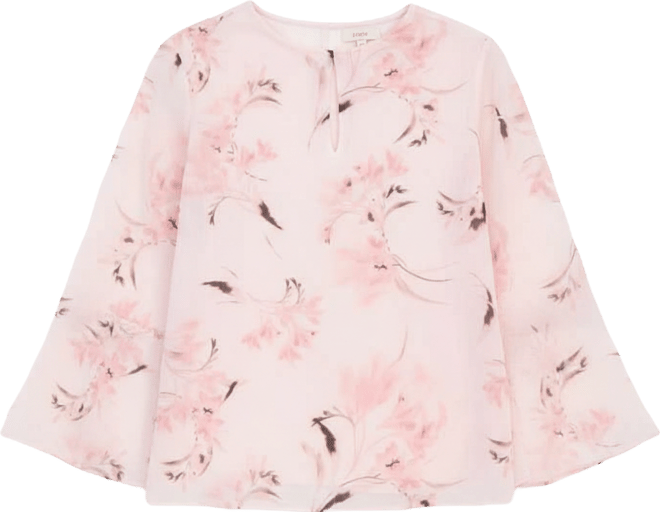 Women's Keyhole-Cutout Bell-Sleeve Top