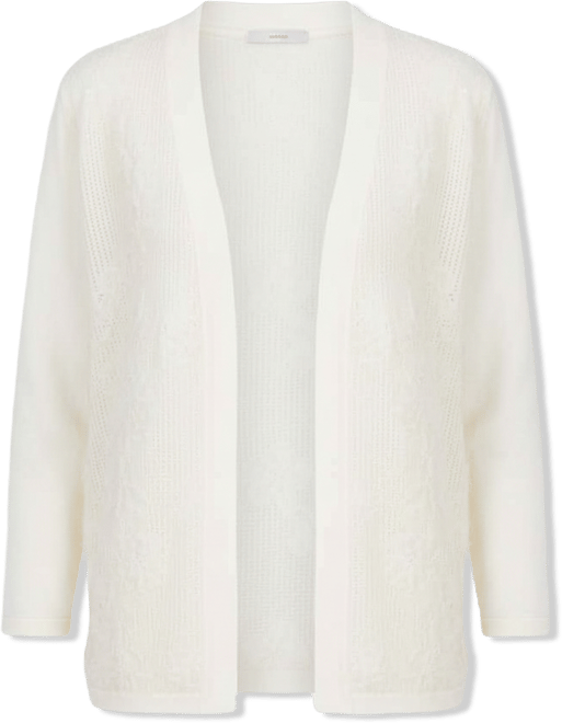 Women's Open-Front Floral-Applique Cardigan