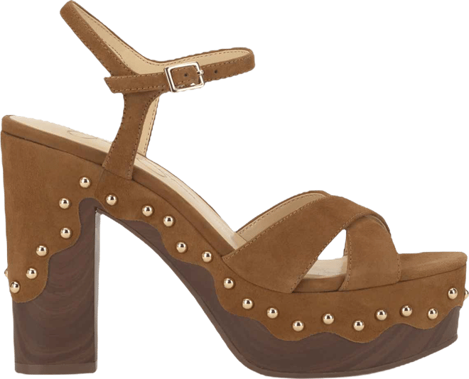 Women's Samintia Studded Wooden Platform Sandals