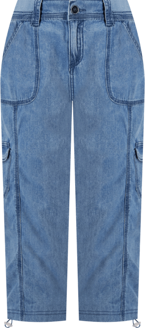 Petite Mid-Rise Cargo Capri Pants, Exclusively at Macy's