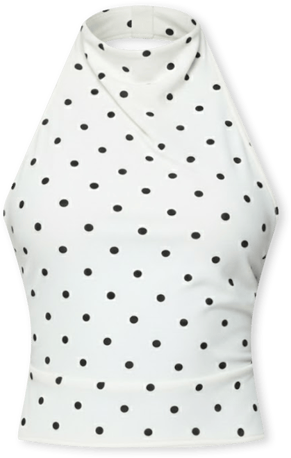 Women's Raiya Polka Dot Backless Halter Top