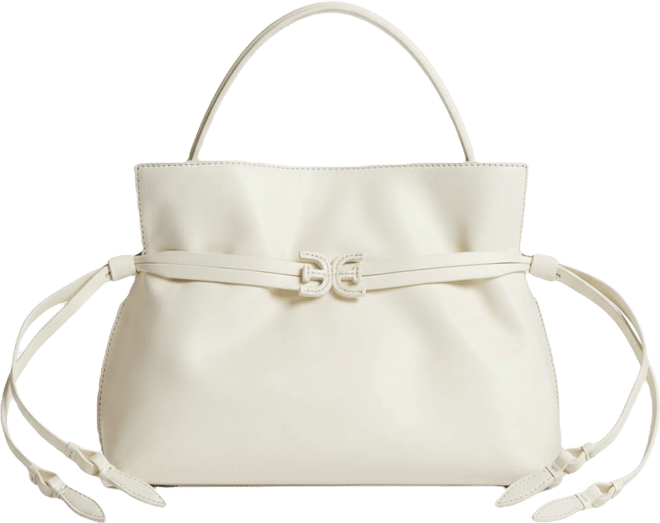 Poppy Medium Drawstring Crossbody Tote Bag