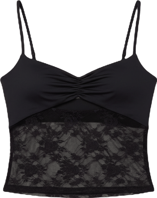 Women's Damarie Cutout Ruched Sheer Lace Top