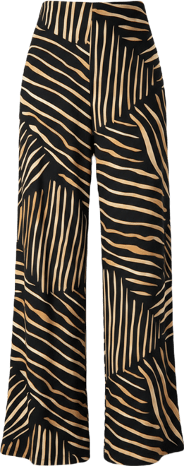 Women's Wide-Leg Patterned Trousers