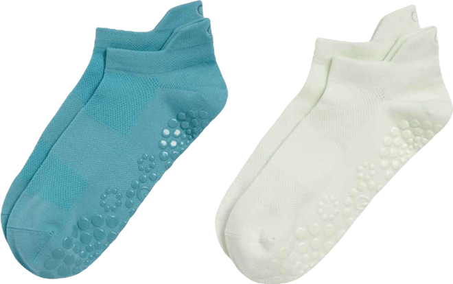 CALIA Women's Gripper No Show Socks 2-Pack