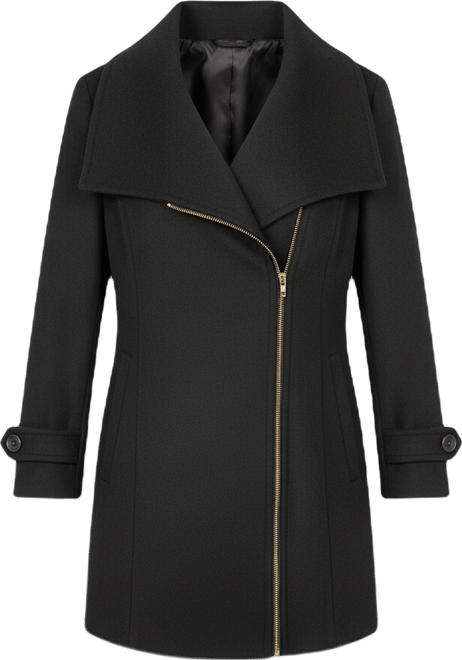 Women's Kinsley Wool Blend Zip Front Walking Coat