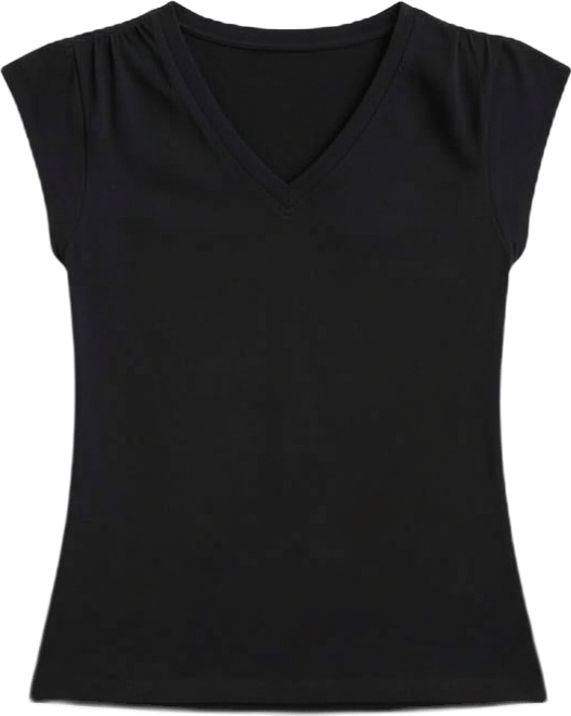 Women's Cap-Sleeve V-Neck T-Shirt, Macy's Exclusive