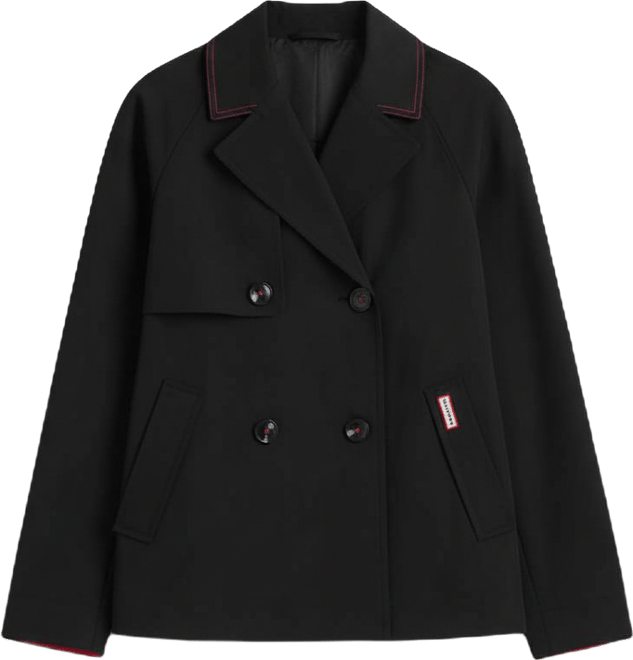 Womens Double Breasted Short Trench Jacket
