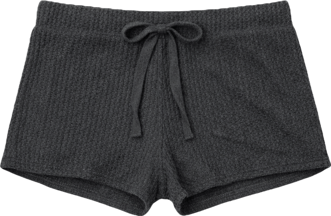 Womens Teddy Waffle Shorts