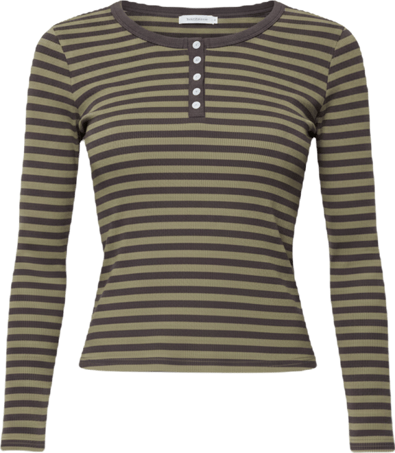 Women's Roma Striped Henley Top