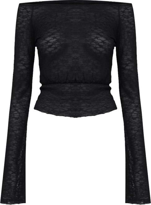 Women's Alef Sheer Lace Off Shoulder Top