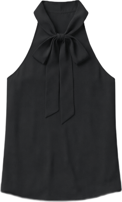 Women's Sleeveless Tie-Neck Blouse