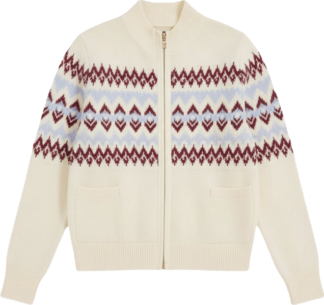 Women's Fair Isle Zip-Front Cardigan