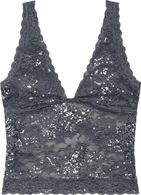 Women's Isabela Sequin Sheer Lace Tank Top