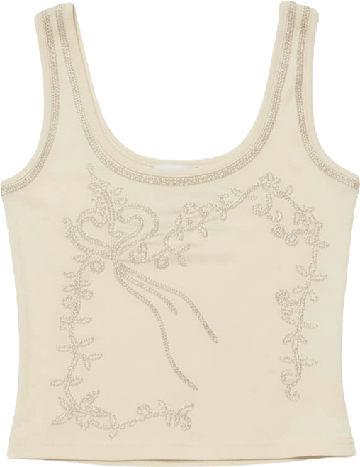 Women's Taliah Beaded Scoop Neck Tank Top