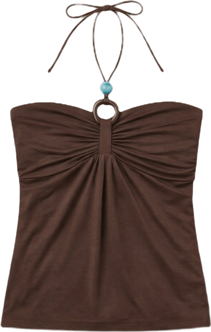 Women's Itzel Ring Gathered Halter Top