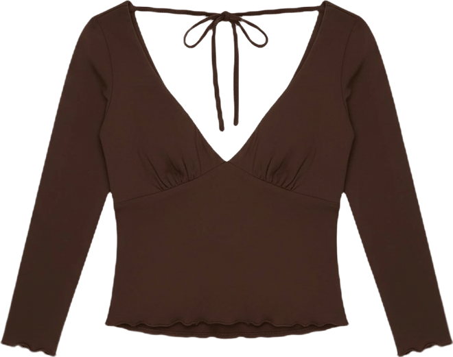 Women's Cassisy Quarter Sleeve Wide V Neck Top