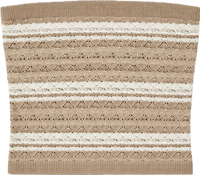 Women's Daphnie Striped Pointelle Knit Tube Top