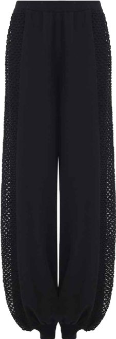 Women's Mesh Detail Knit Trousers