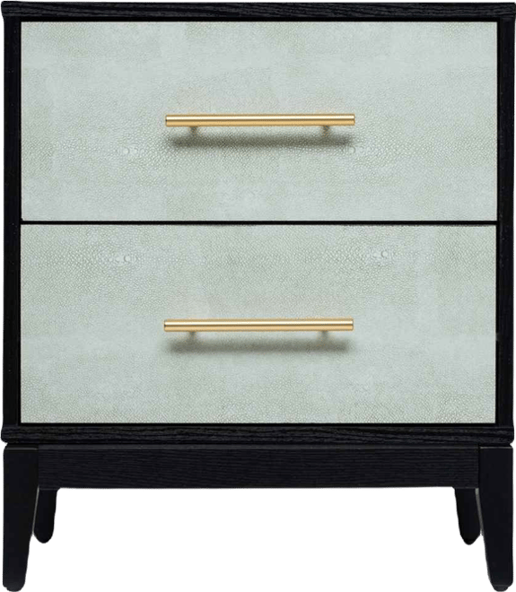 22.40" Wood Shagreen 2-Drawer Nightstand