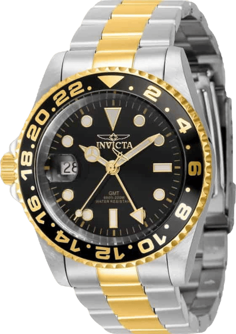 Men's 43966 Pro Diver Quartz 3 Hand Black Dial Watch