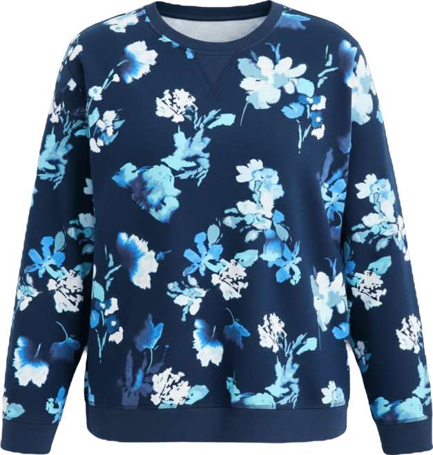 Plus Size Floral Crewneck Sweatshirt, Macy's Exclusive