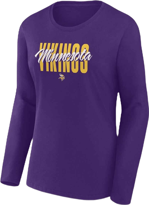 Women's Purple Minnesota Vikings Grip Long Sleeve T-Shirt