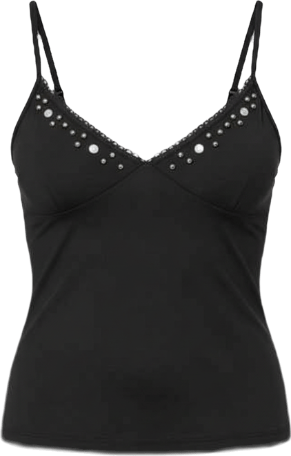 Women's Holland Bead V Neck Tank Top