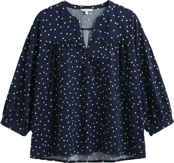 Women's Printed 3/4 Sleeve Split-Neck Top, Macy's Exclusive