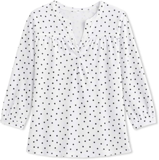 Women's Printed 3/4 Sleeve Split-Neck Top, Macy's Exclusive