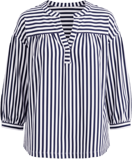 Petite 3/4-Puff-Sleeve Knit Top, Macy's Exclusive